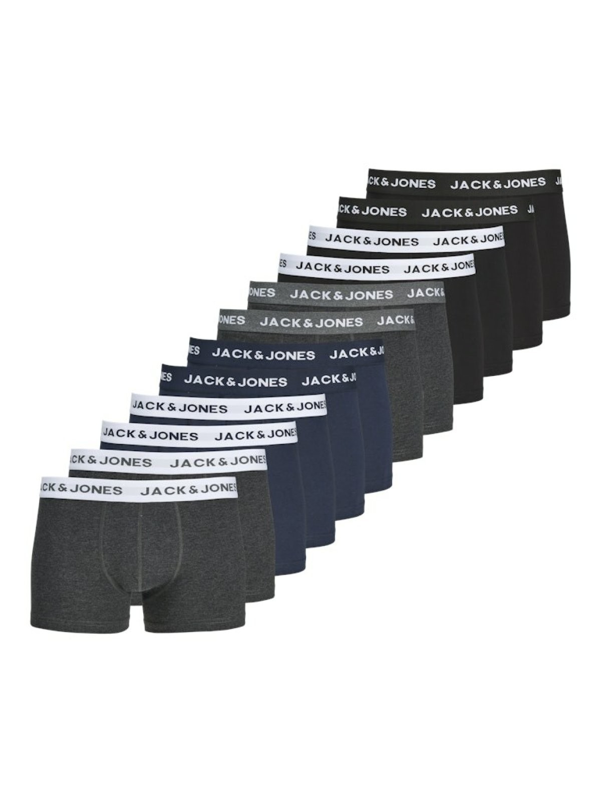 Jack Jones Solıd 12 Li Paket Erkek Boxer 12189935 - LACİVERT