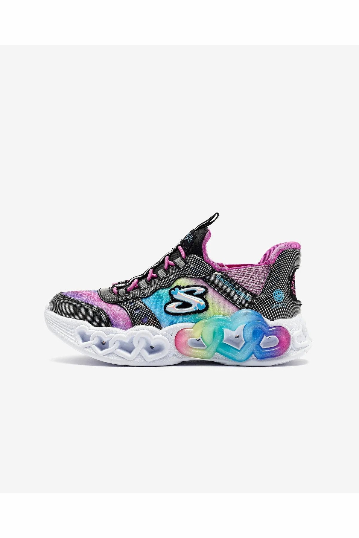 Skechers İnfinite Heart Lights Eternal Shimmer Çocuk Ayakkabı 303755L BKMT - SİYAH