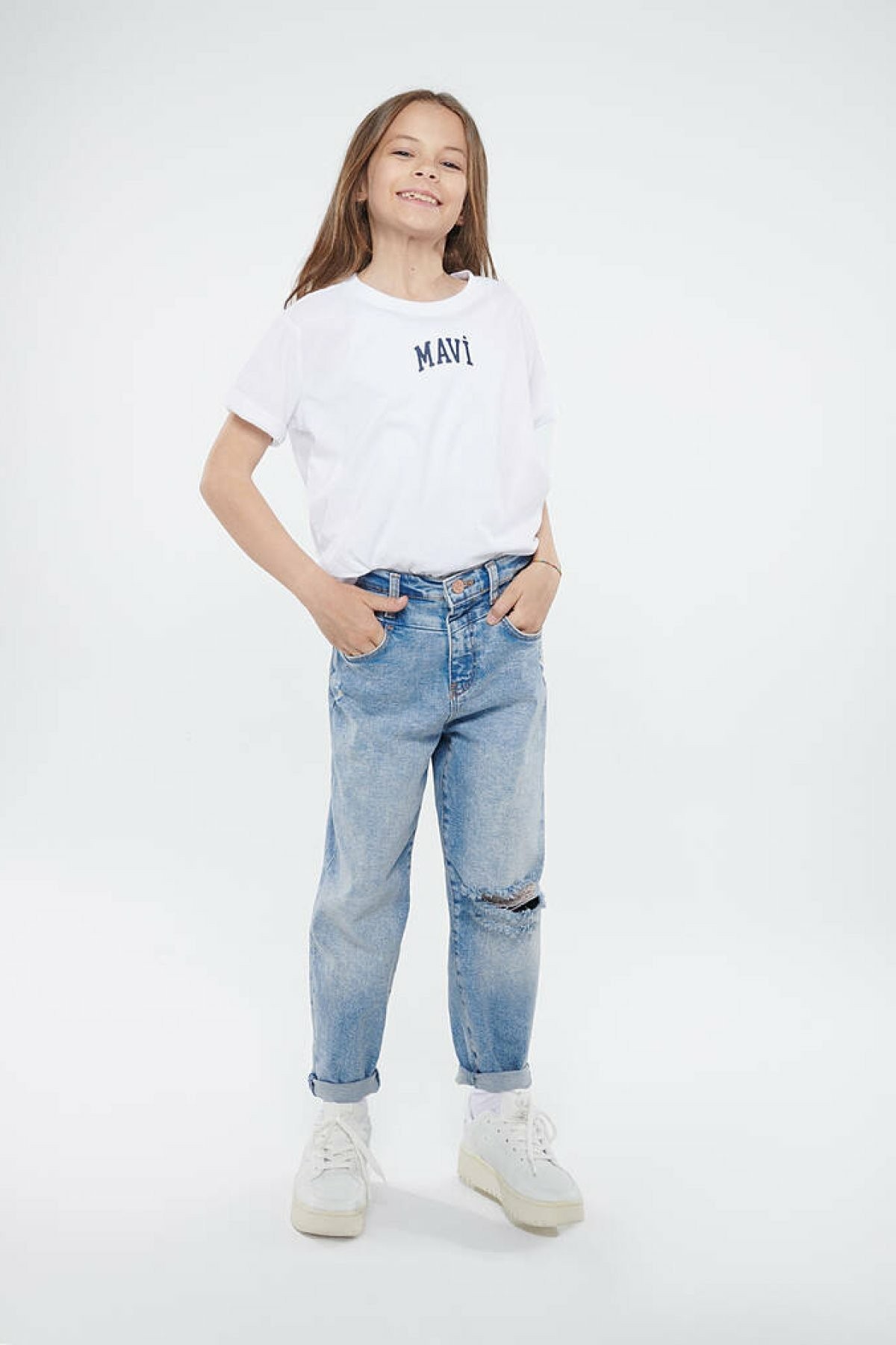 Mavi Lol Mid Denim Çocuk Jean Pantolon 7010037-82060 - MAVİ