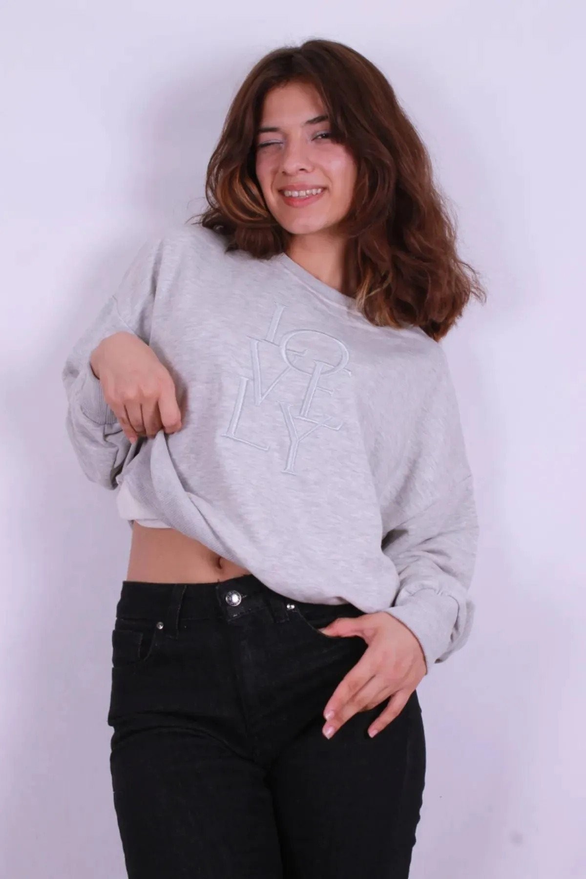 Loft Kadın Sweat LF2038201 - GRİ