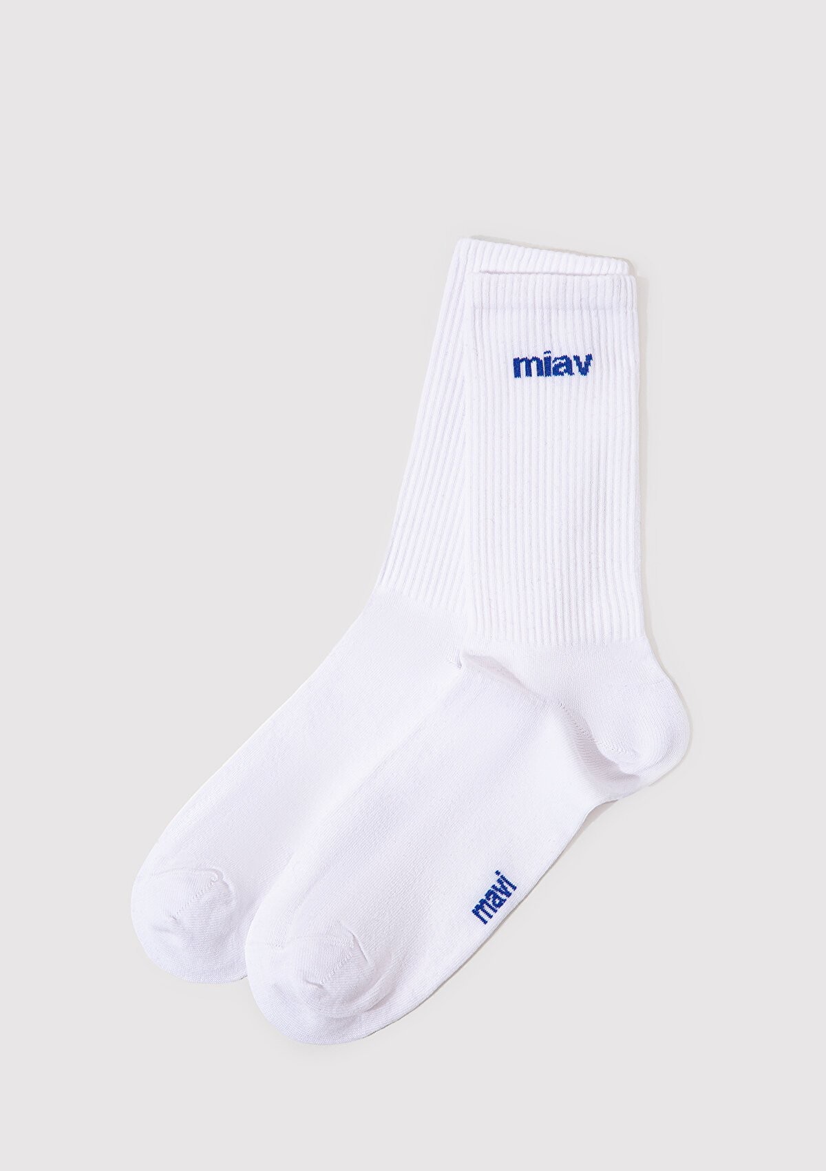 Mavi Mıav Beyaz Soket Erkek Çorap 0911440-620 - BEYAZ