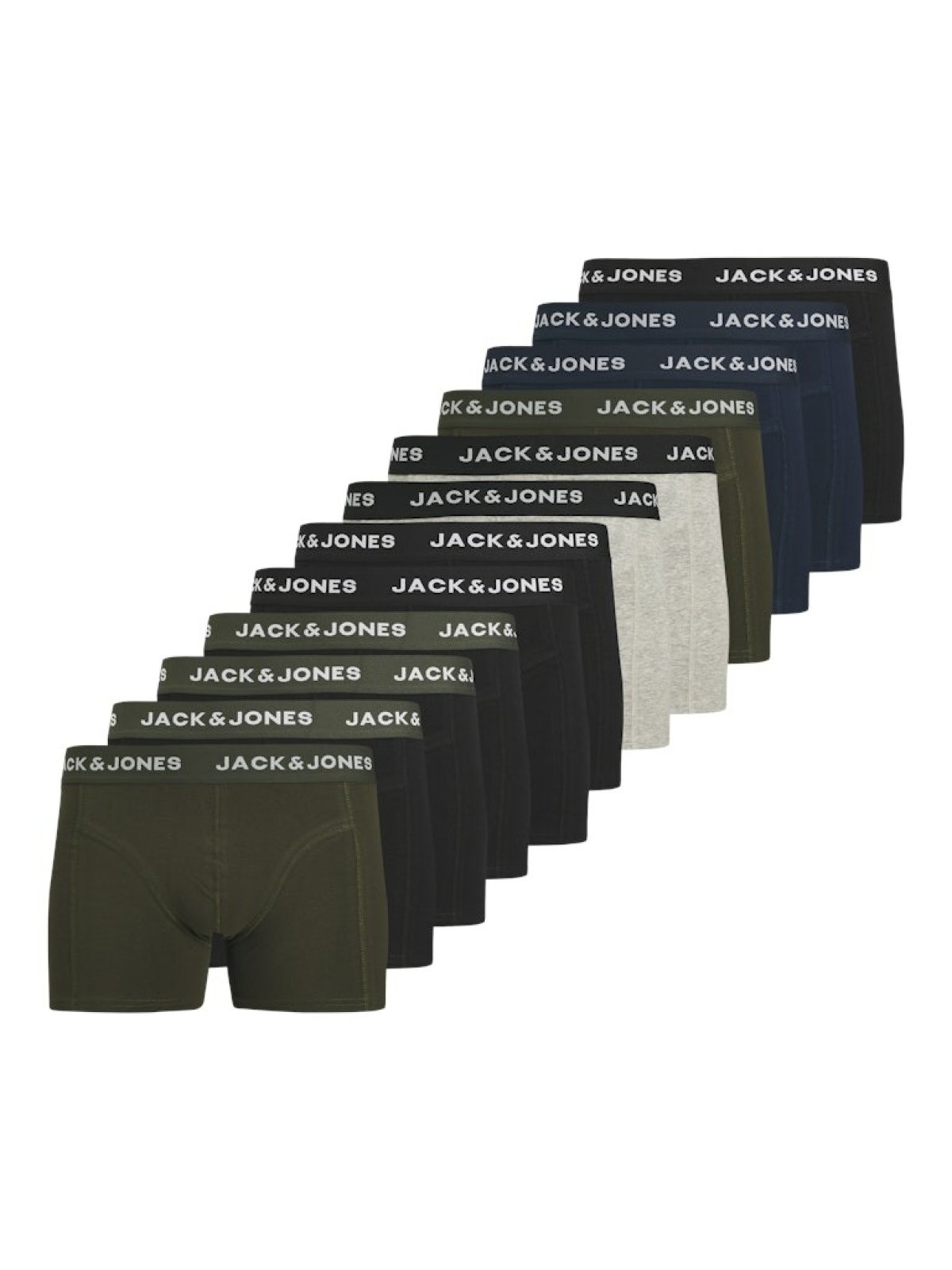 Jack Jones Benja 12 Li Paket Erkek Boxer 12285469 - SİYAH