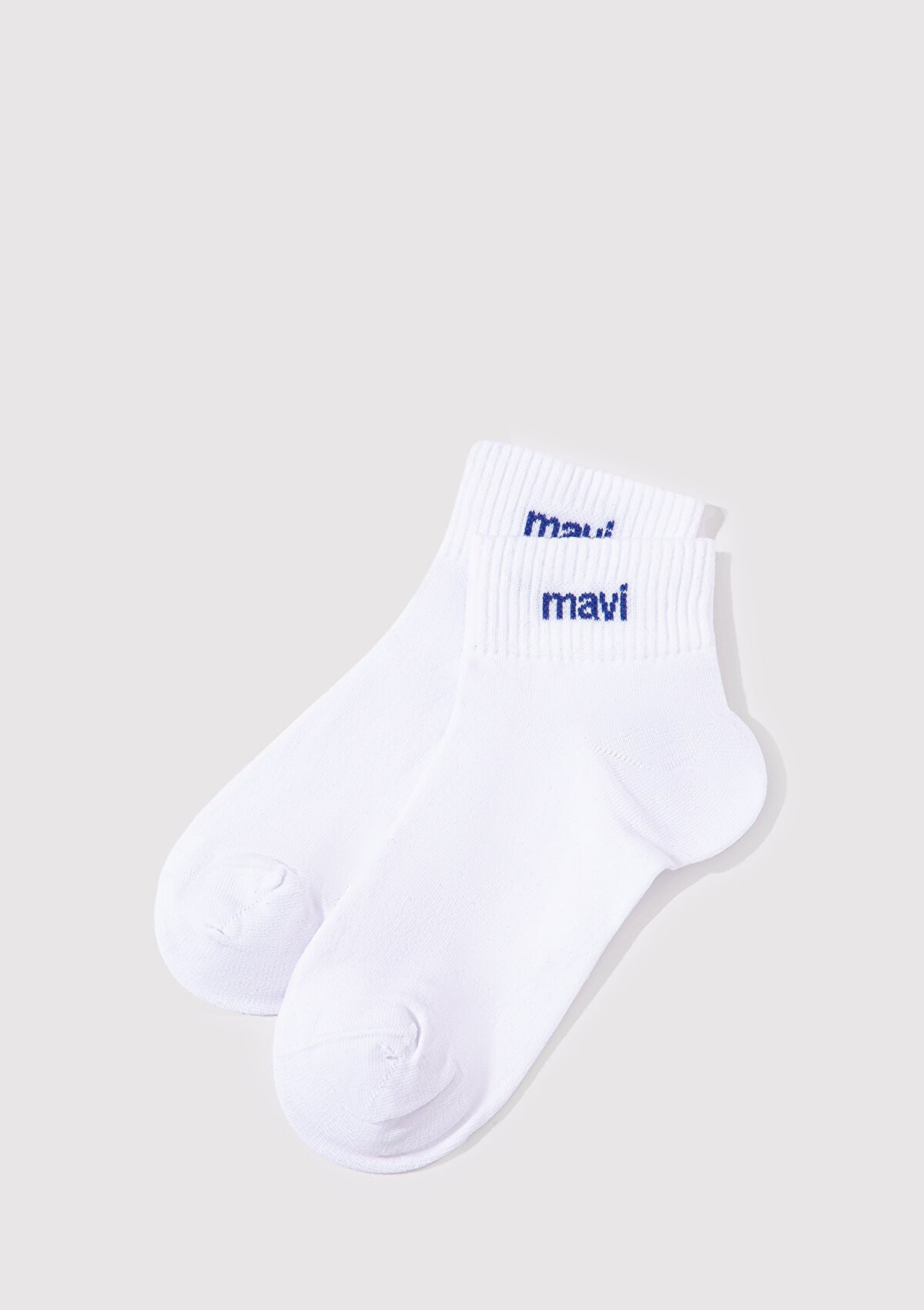 Mavi Beyaz Kadın Soket Çorap 1910331-620 - BEYAZ