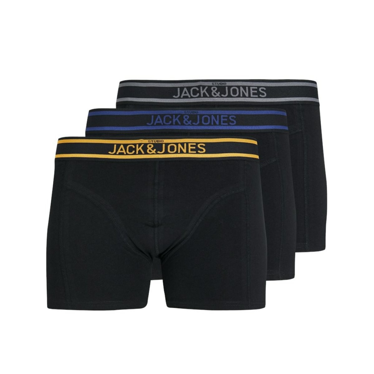 Jack Jones Marc Solıd 3 Lü Paket Erkek Boxer 12266063 - SİYAH