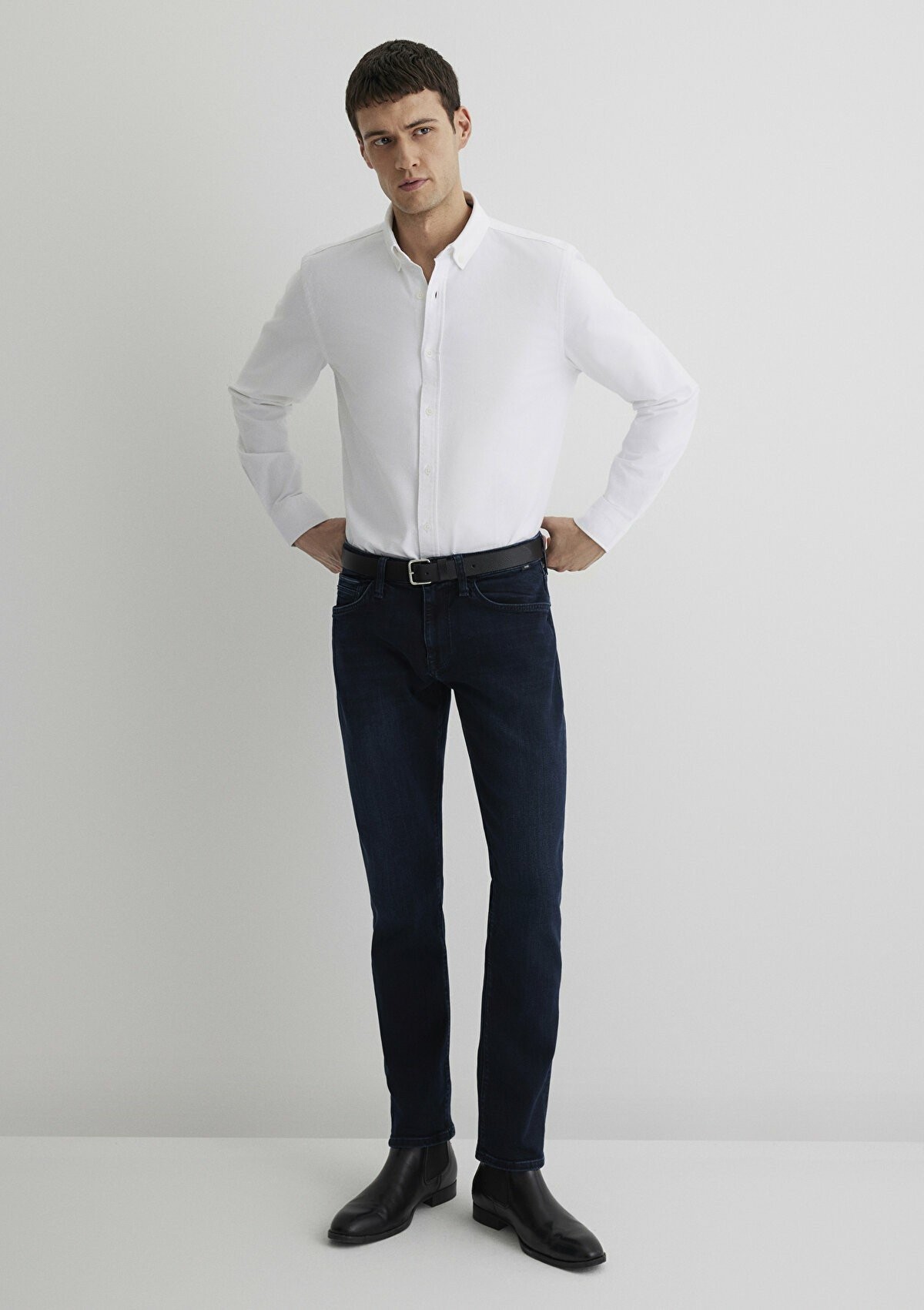 Mavi Marcus Premium Blue Mürekkep Mavisi Slim Straight Normal Bel Daralan Paça Erkek Jean Pantolon 0035187841 - MAVİ