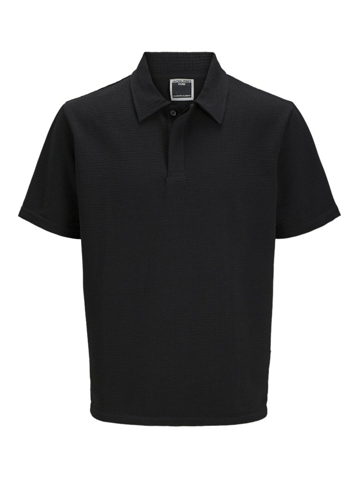 Jack Jones Sago Textured Erkek Polo Yaka Tişört 12276735 - SİYAH
