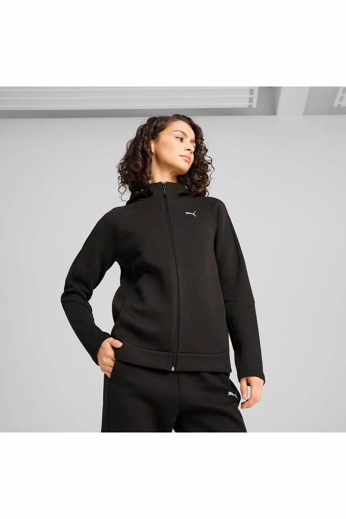 Puma Evostrıpe Full Zıp Hoodie Kadın Sweat 68505001 - SİYAH