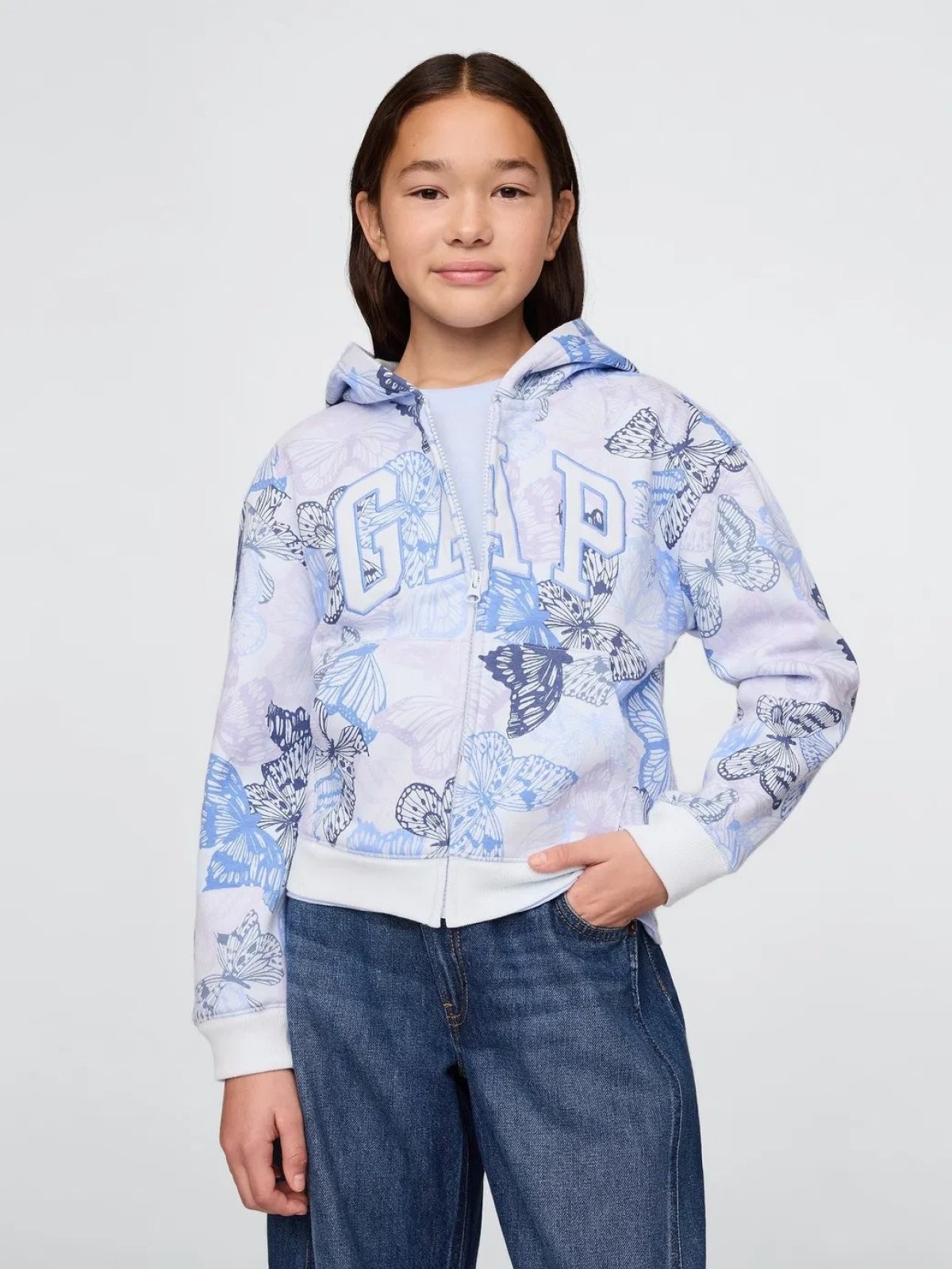 Gap V-Frch Ft Logo Çocuk Sweat 725542001 - MAVİ