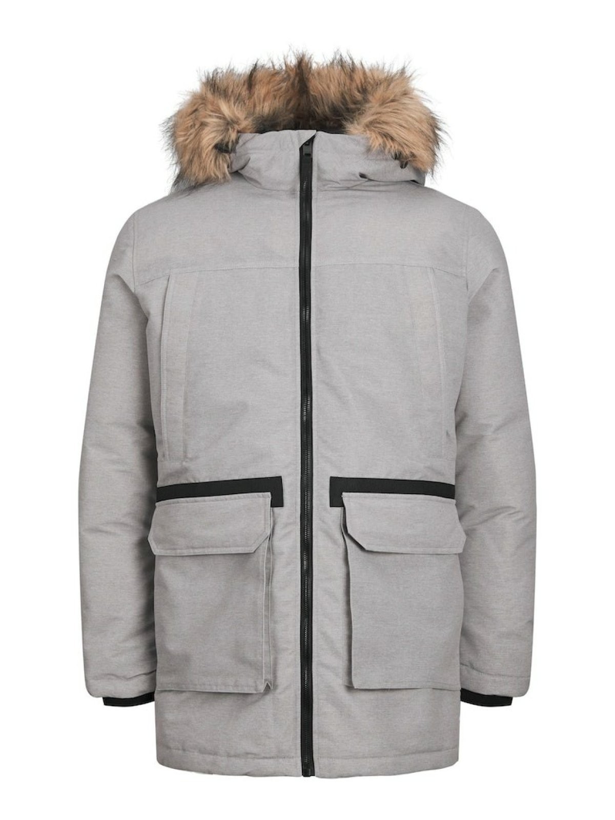 Jack Jones Wıng Erkek Parka 12235858 - GRİ