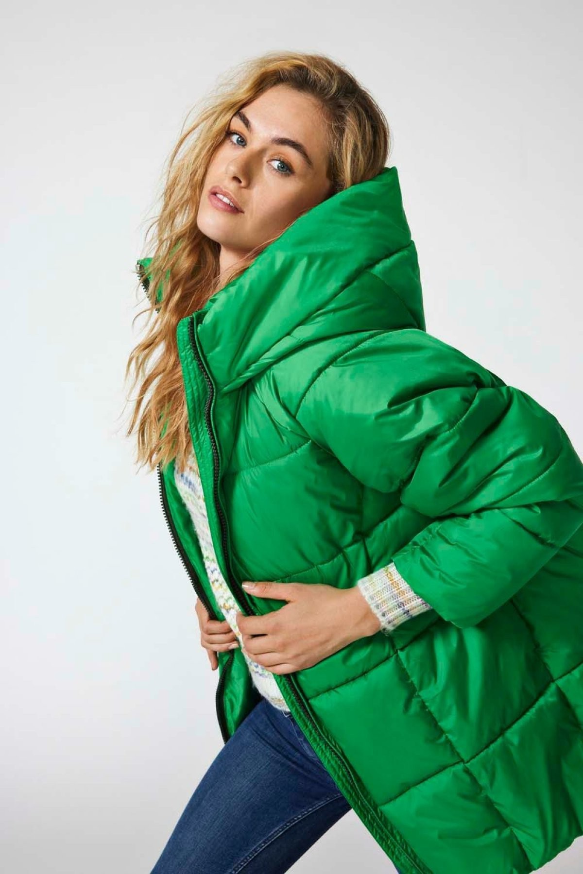 Only Asta Oversize Puffer Kadın Mont 15293818 - YEŞİL