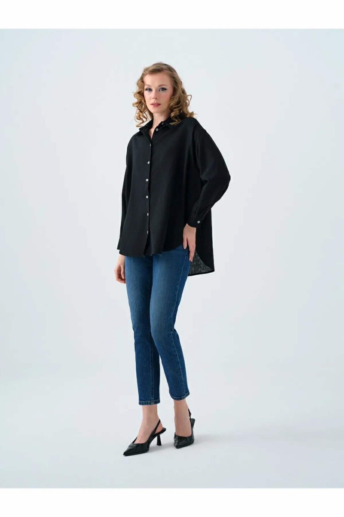 Loft Stella Mıd Blue Wash Mom Kadın Jean LF2037084 - MAVİ