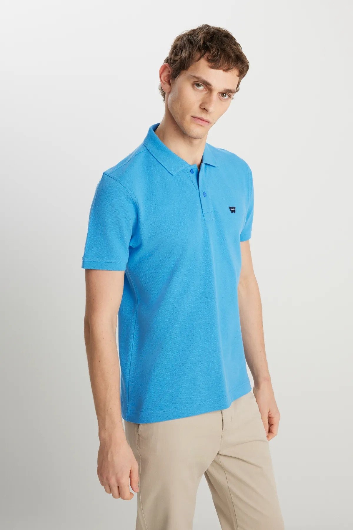 Wrangler Erkek Regular Fit Polo Erkek Tişört  MW7D5K4XX2T403 - MAVİ