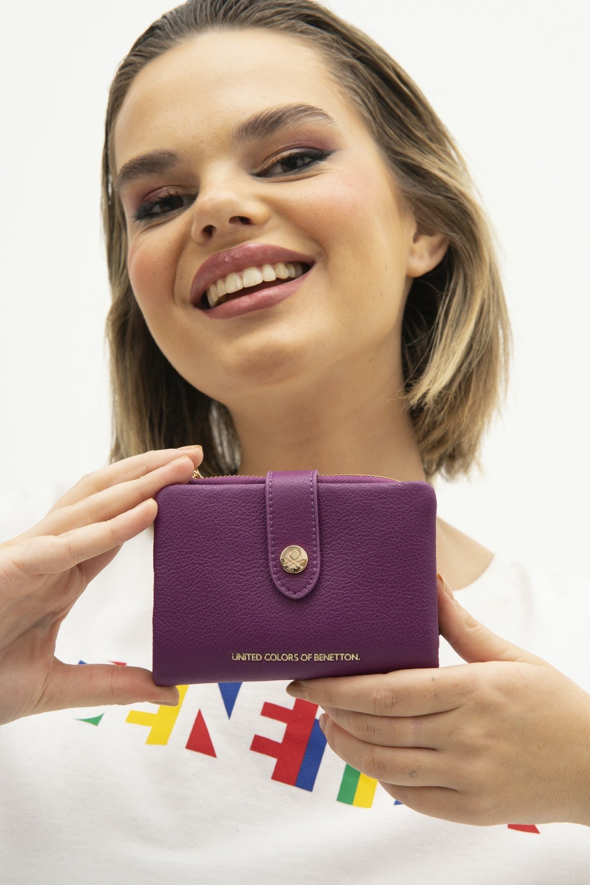 United Colors Of Benetton Kadın Cüzdan  BNT_1239 - MOR
