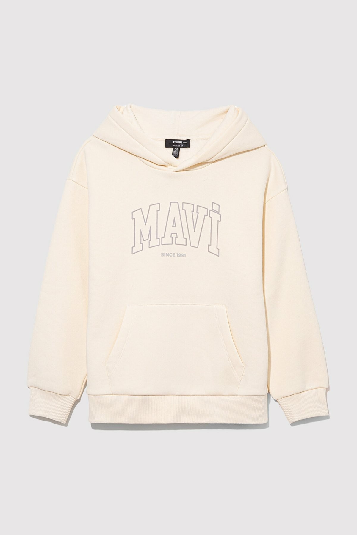 Mavi Logo Baskılı Kapüşonlu Beyaz Çocuk Sweat 6S10052-70072 - BEYAZ