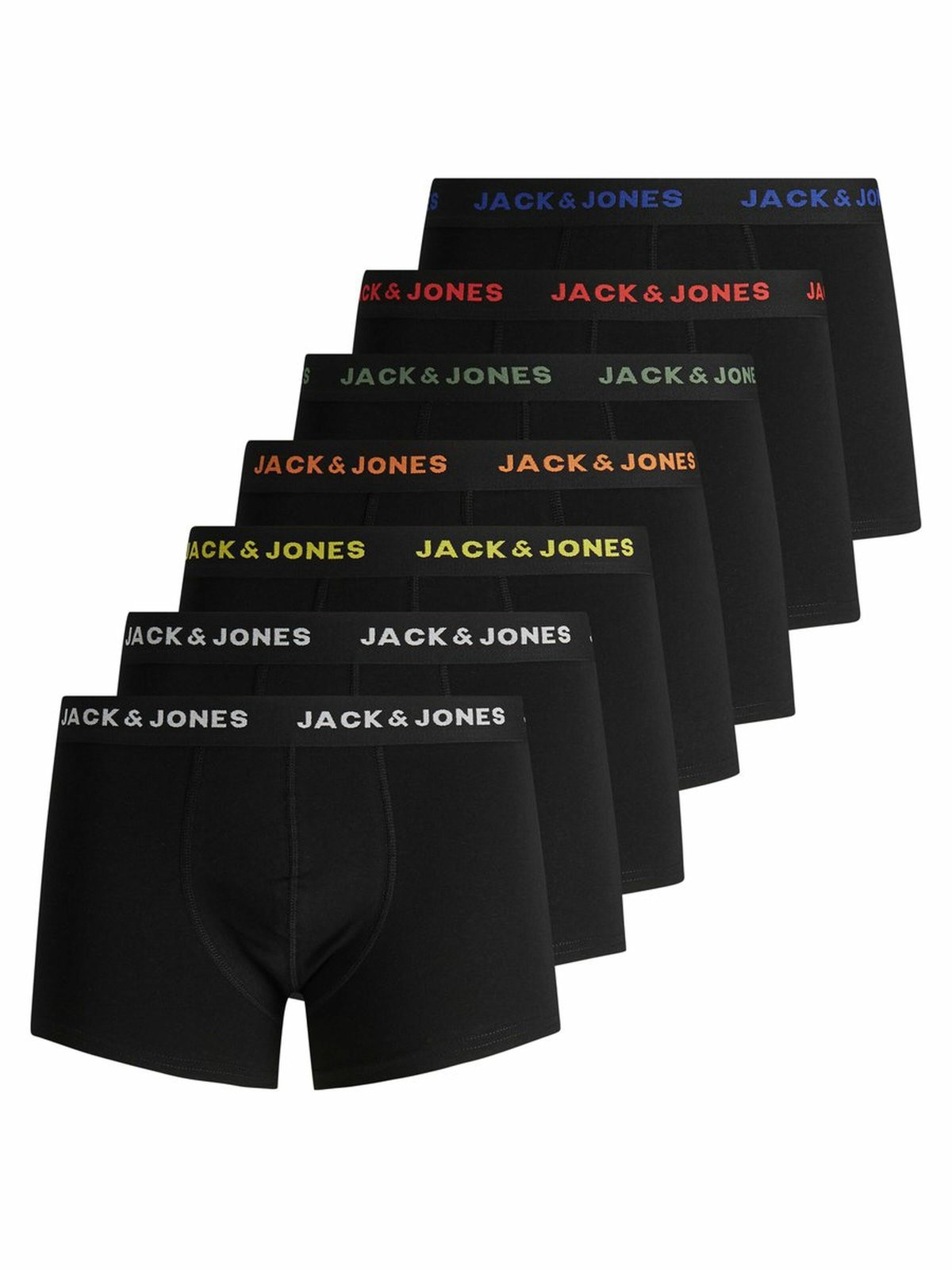 Jack Jones 7 Li Paket Erkek Boxer 12165587 - SİYAH