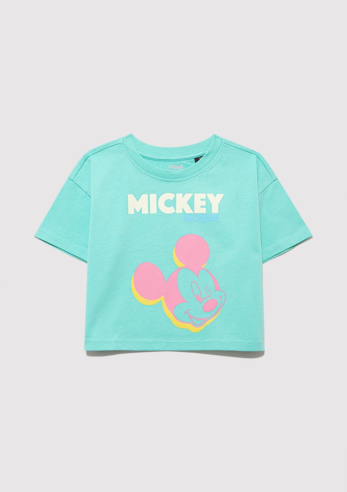 Mavi Mickey Mouse Baskılı Yeşil Çocuk Tişört 7610332-71673 - YEŞİL