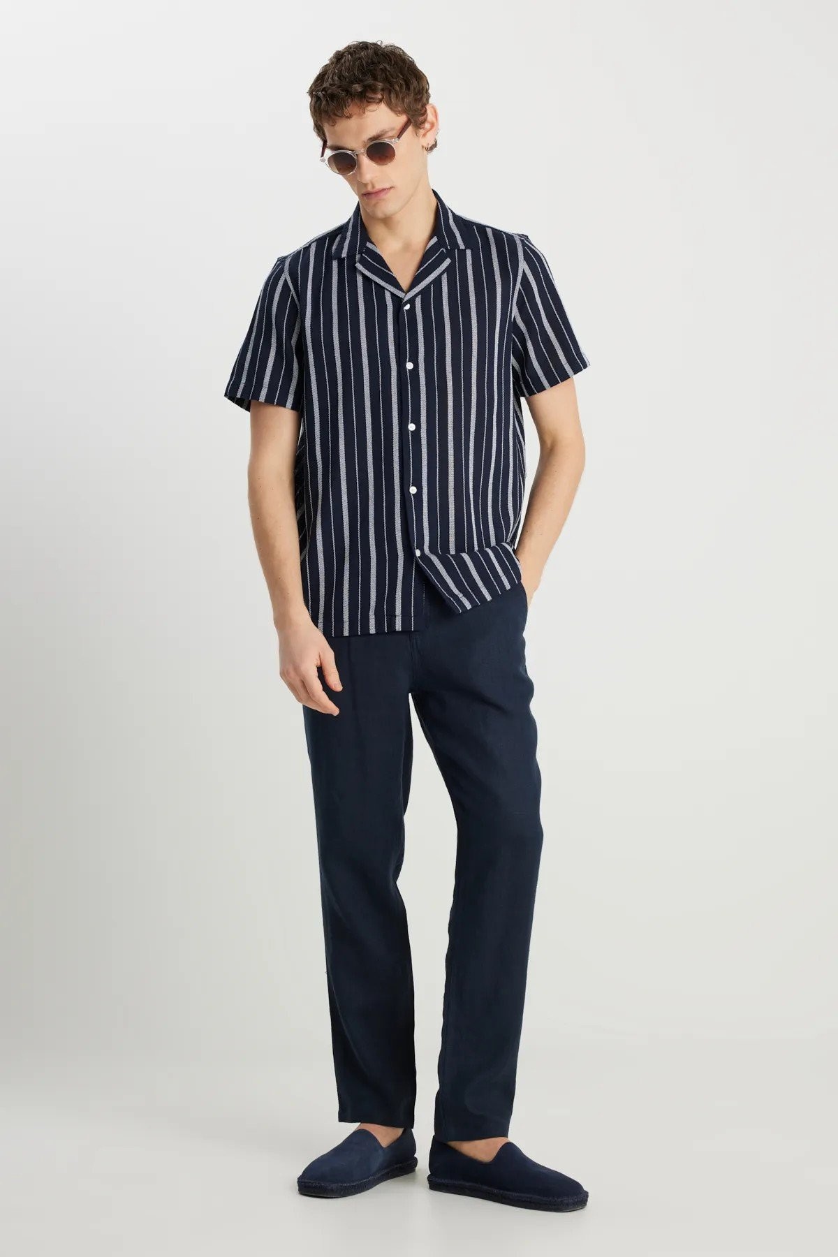 Wrangler Erkek Keten Chino PantolonW2510479410 - LACİVERT