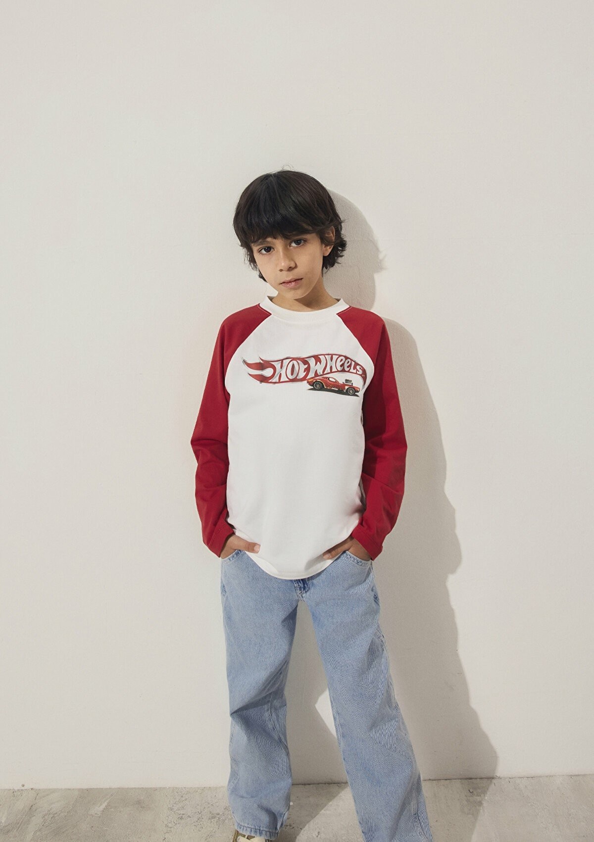 Mavi Hot Wheels Baskılı Çocuk Sweat 6610301-70057 - BEYAZ