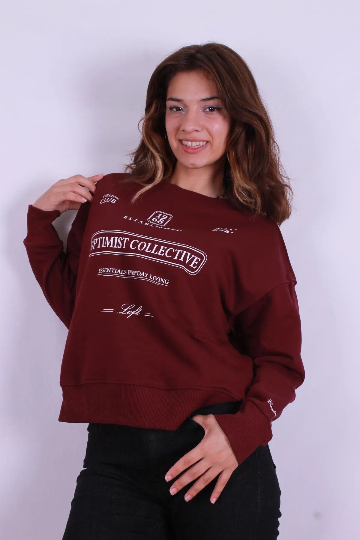 Loft Kadın Sweat LF2038202 - BORDO