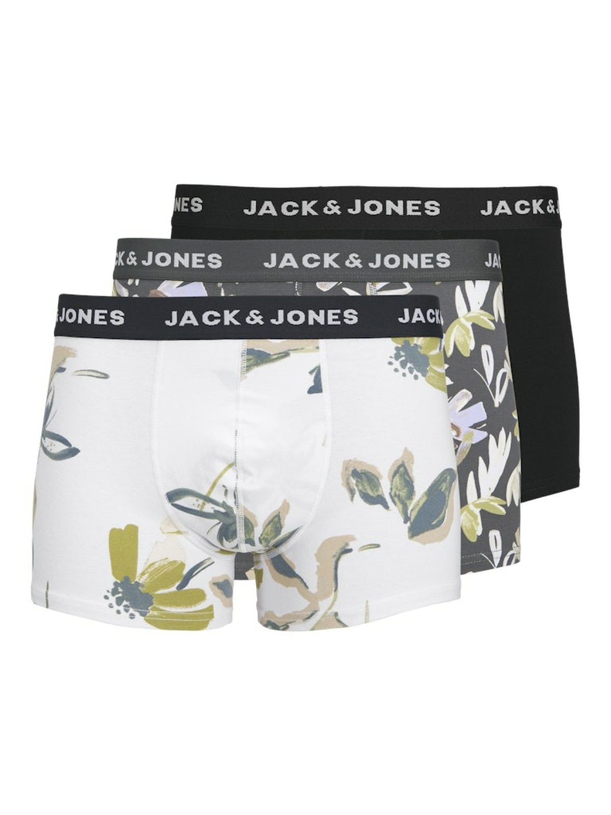 Jack Jones Cabstract 3 Lü Paket Erkek Boxer 12273114 - BEYAZ