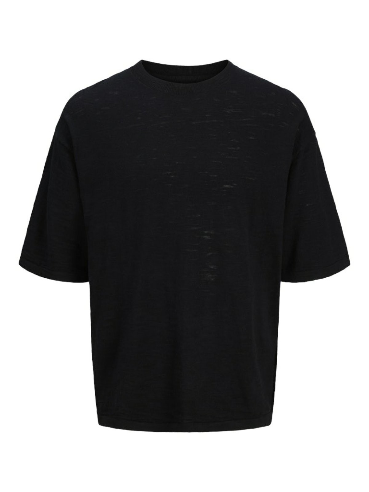 Jack Jones Tavıra Knıt Relaxed Fit Triko Erkek Tişört 12277097 - SİYAH