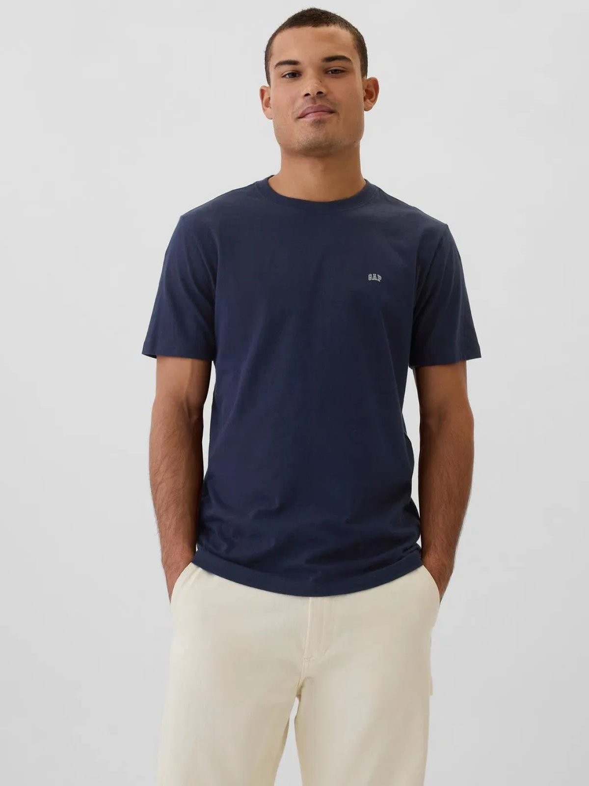 Gap V-Frch Everyday Soft Mıcro Logo Erkek Tişört 502022003 - LACİVERT