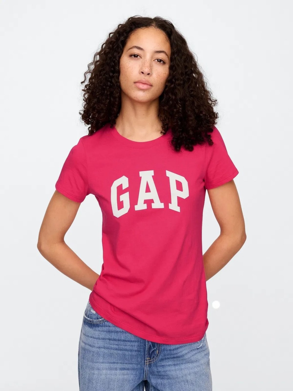 Gap V Ss Logo Kadın Tişört 729555008 - PEMBE