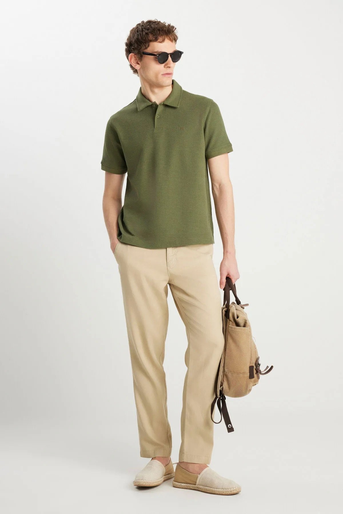 Wrangler Erkek Regular Fit Polo Erkek Tişört W2510720308 - YEŞİL