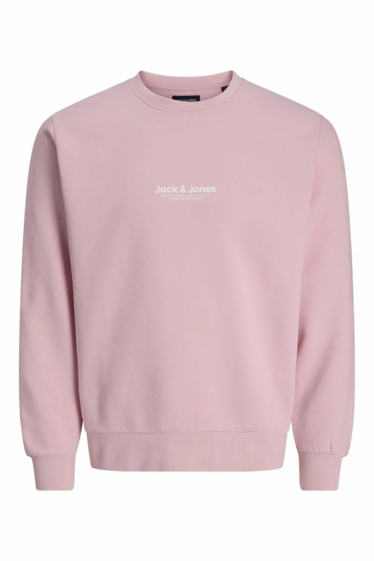 Jack Jones Vester Bro Bisiklet Yaka Erkek Sweat 12266164 - PEMBE