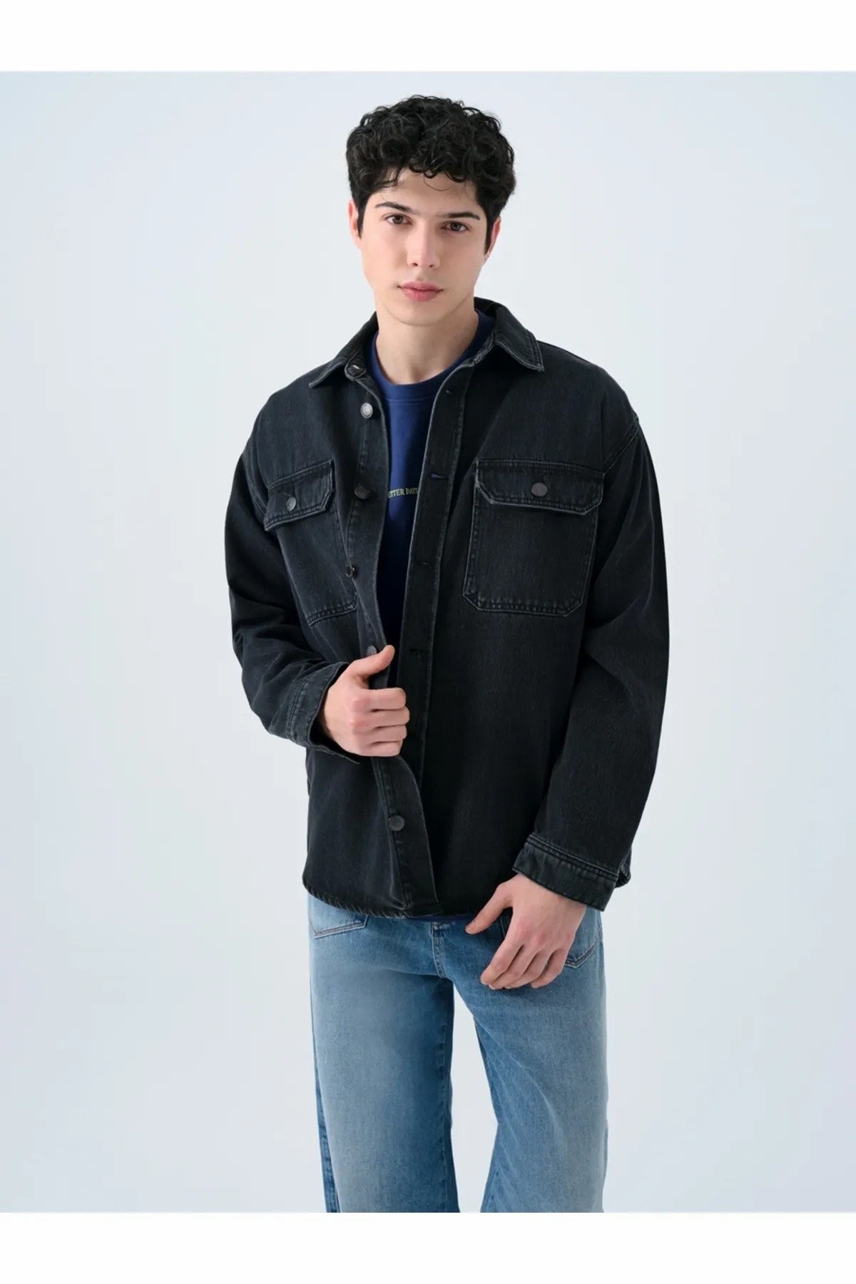 Loft Alejo Antra Wash Erkek Jean Gömlek LF2039700 - ANTRASİT