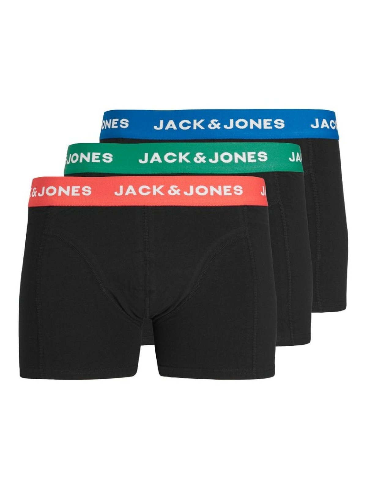 Jack Jones 3\'lü Erkek Boxer 12213088 - SİYAH