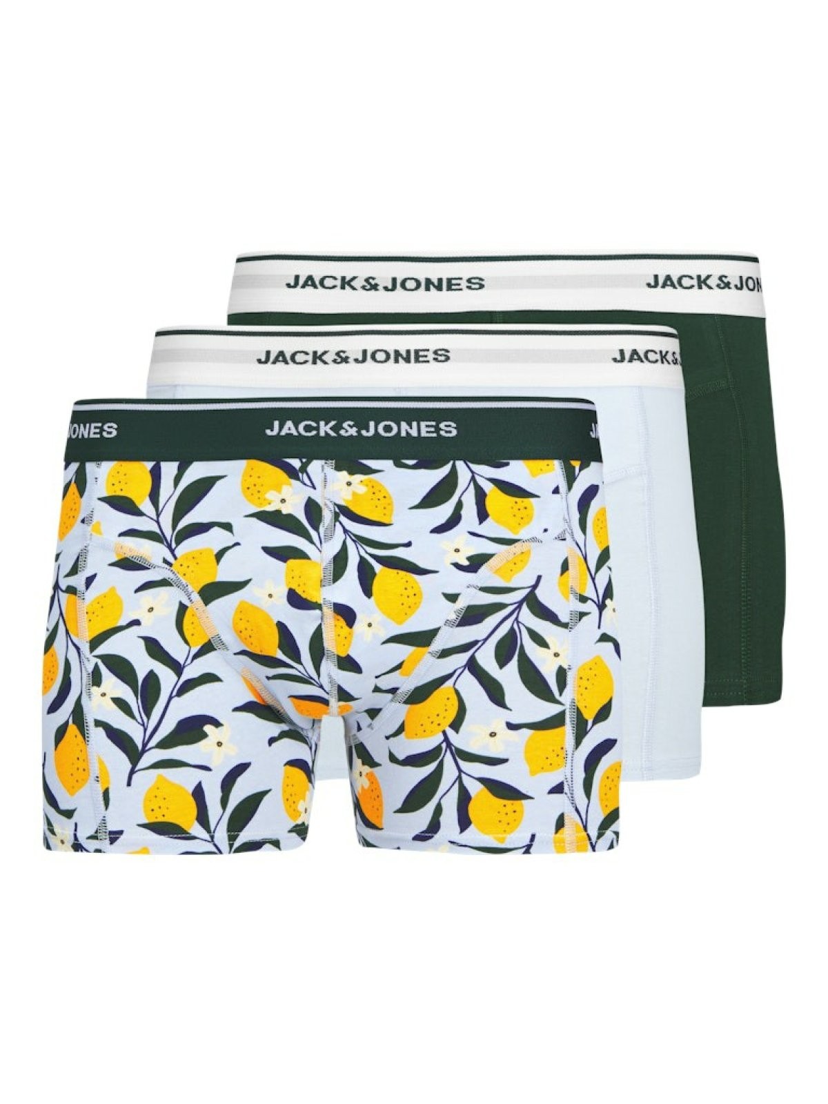 Jack Jones Lemon 3 Lü Paket Erkek Boxer 12286180 - MAVİ