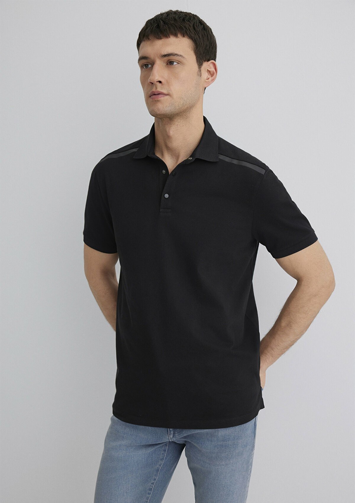 Mavi Siyah Erkek Polo Tişört 0611536-900 - SİYAH