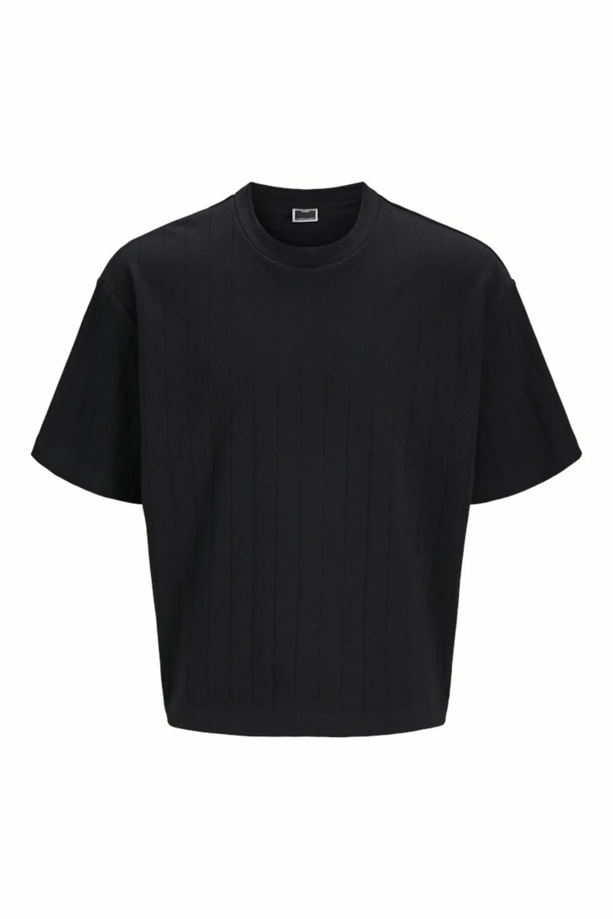 Jack Jones Infınıty Fabrıc Oversıze Erkek Tişört 12276746 - SİYAH