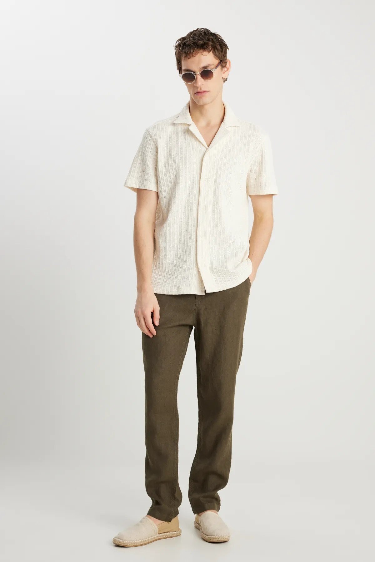 Wrangler Keten Chino Erkek Pantolon W2510479801 - HAKİ