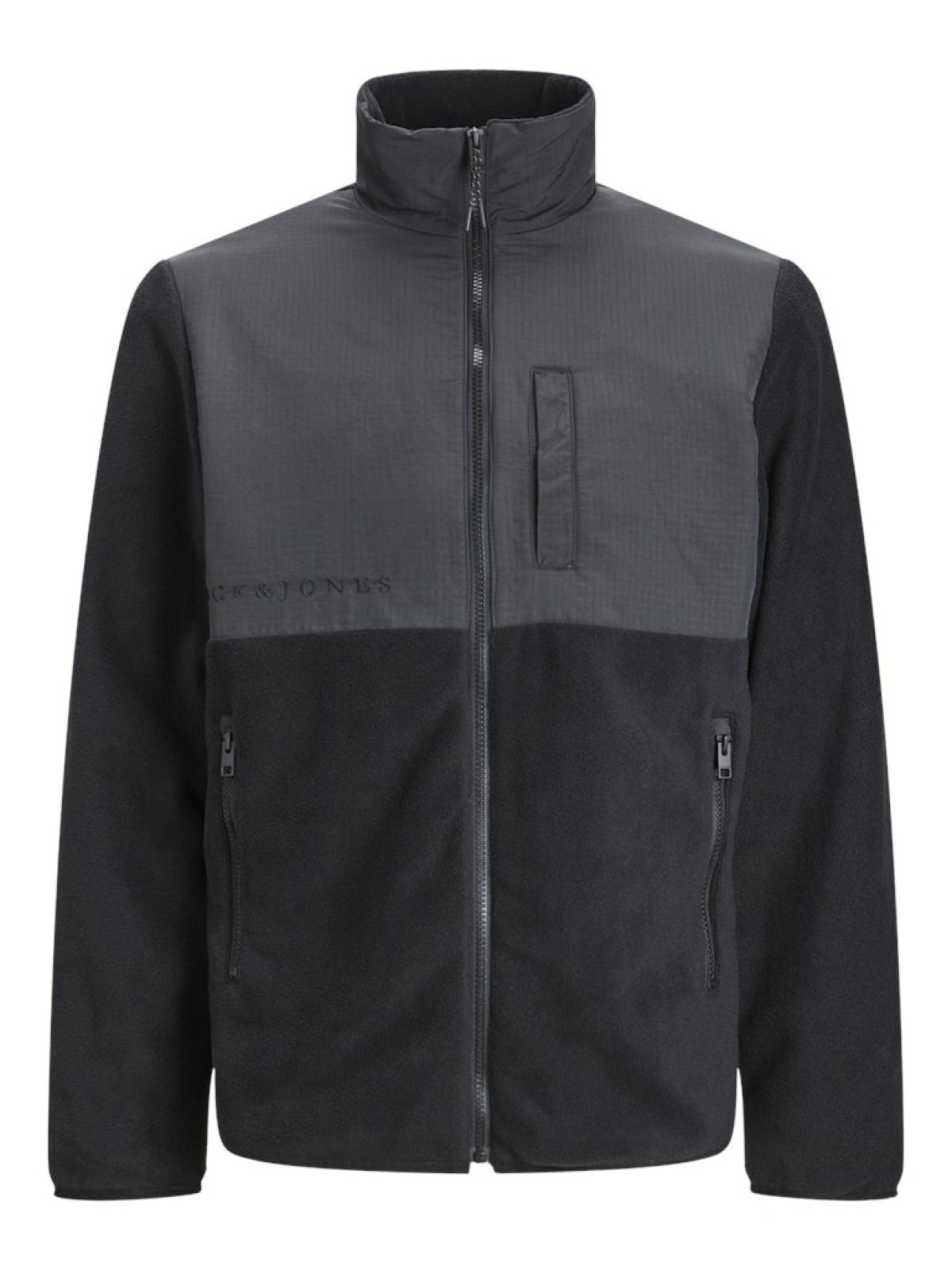 Jack Jones Emarvın Fleece Erkek Polar Ceket 12235864 - SİYAH