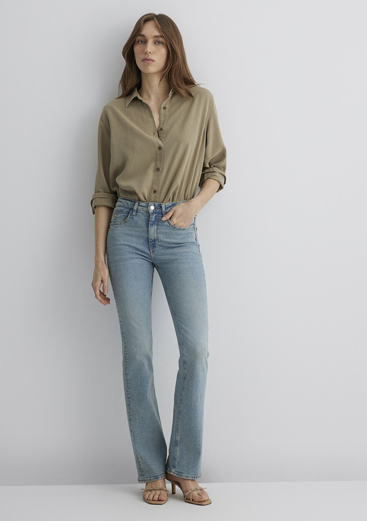 Marıa Lt Uset Mavi Premium Bol Paça Kadın Jean Pantolon 101225-89221 - MAVİ