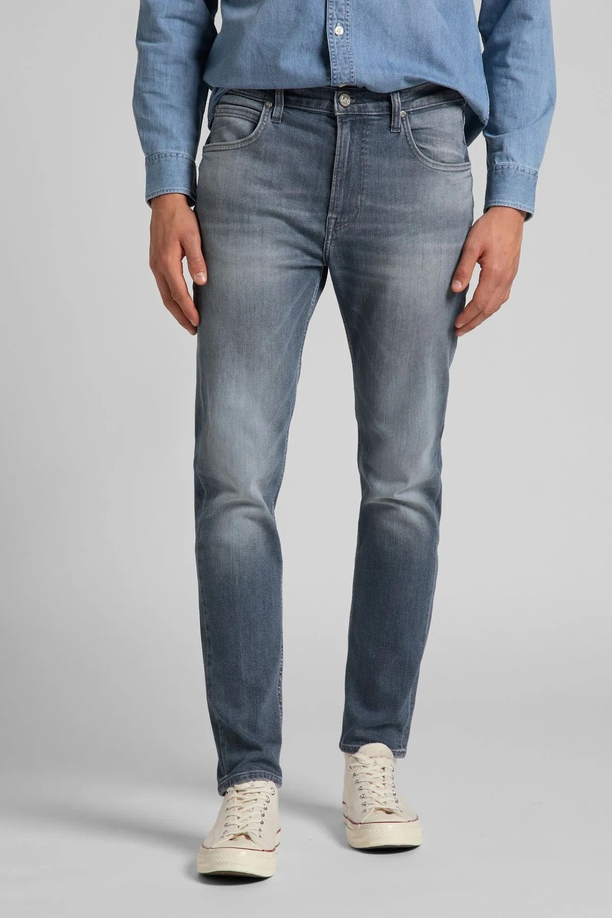 Lee Austin Regular Tapered Erkek Jean Pantolon  L733NKUQ - GRİ