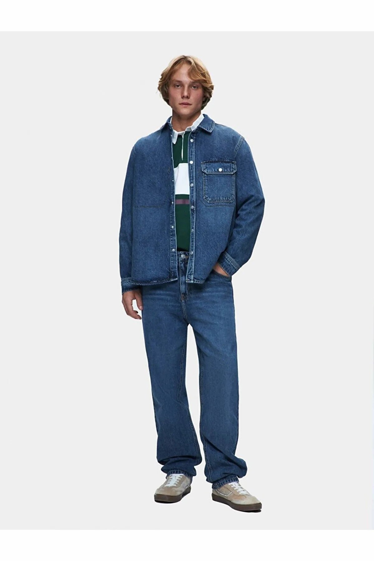 Ltb Aıdan Jemıma Wash Erkek Jean Gömlek - MAVİ