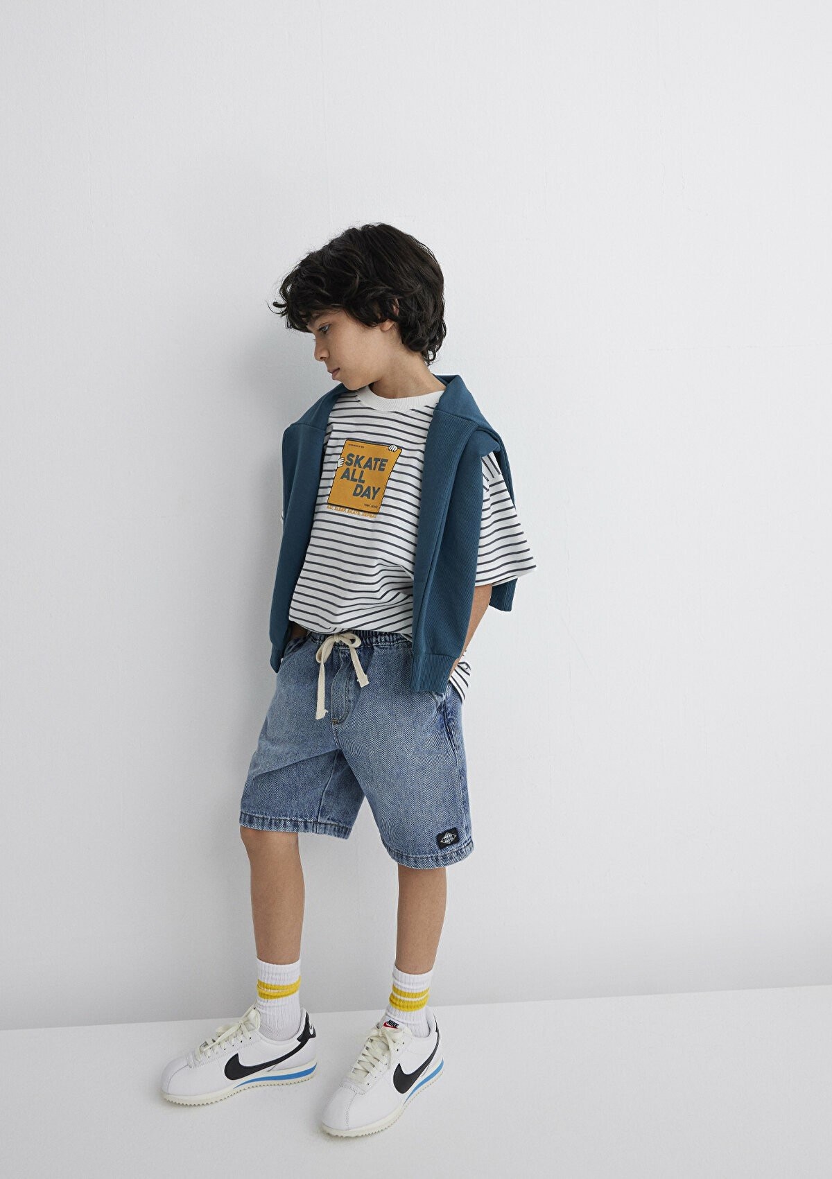 Mavi Neptune Mid Blue Denim Çocuk Jean Şort 6411056-89443 - MAVİ