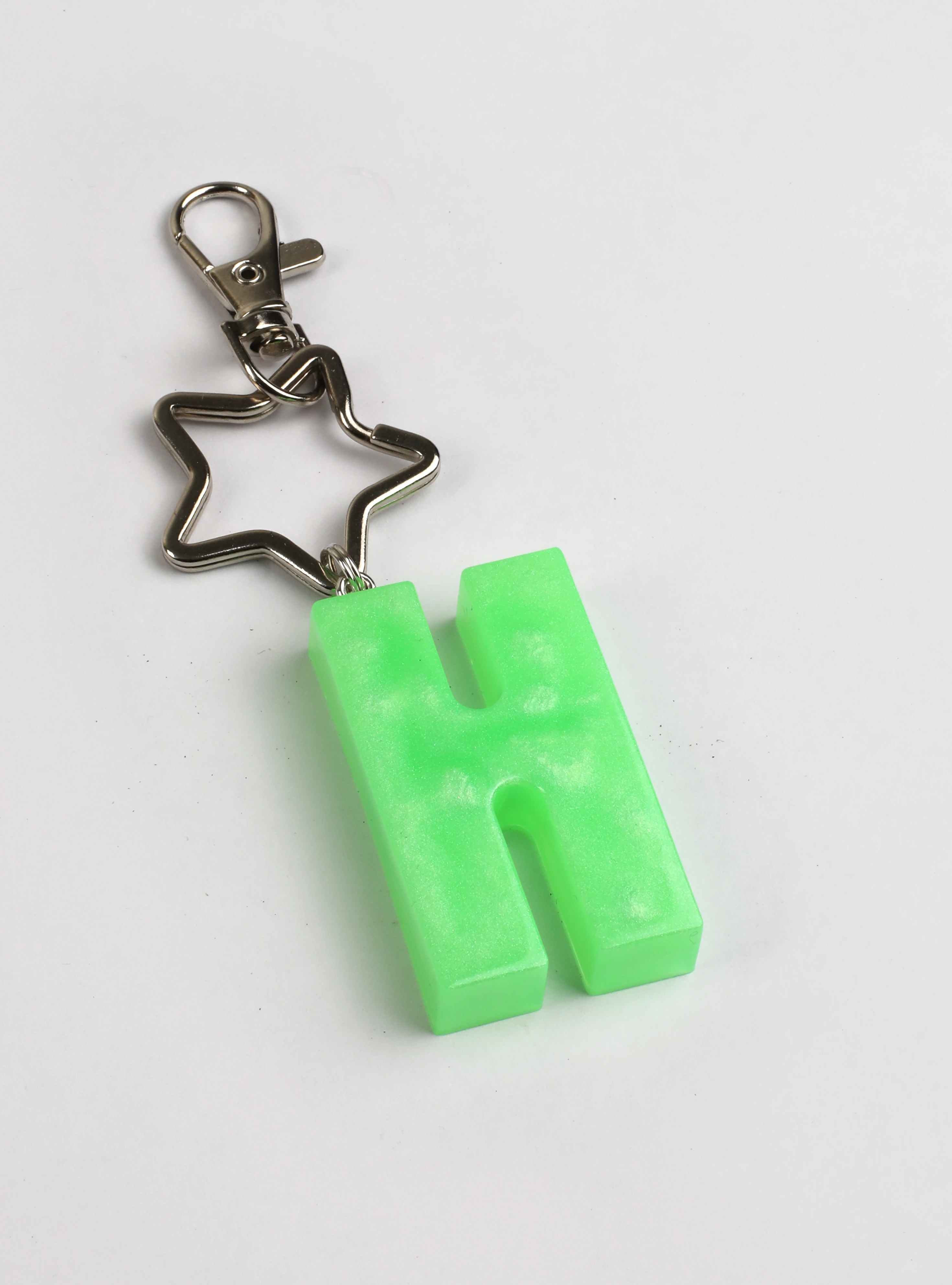 Neon Yeşil | Harf Anahtarlık Kişiye Özel Epoksi Üretim