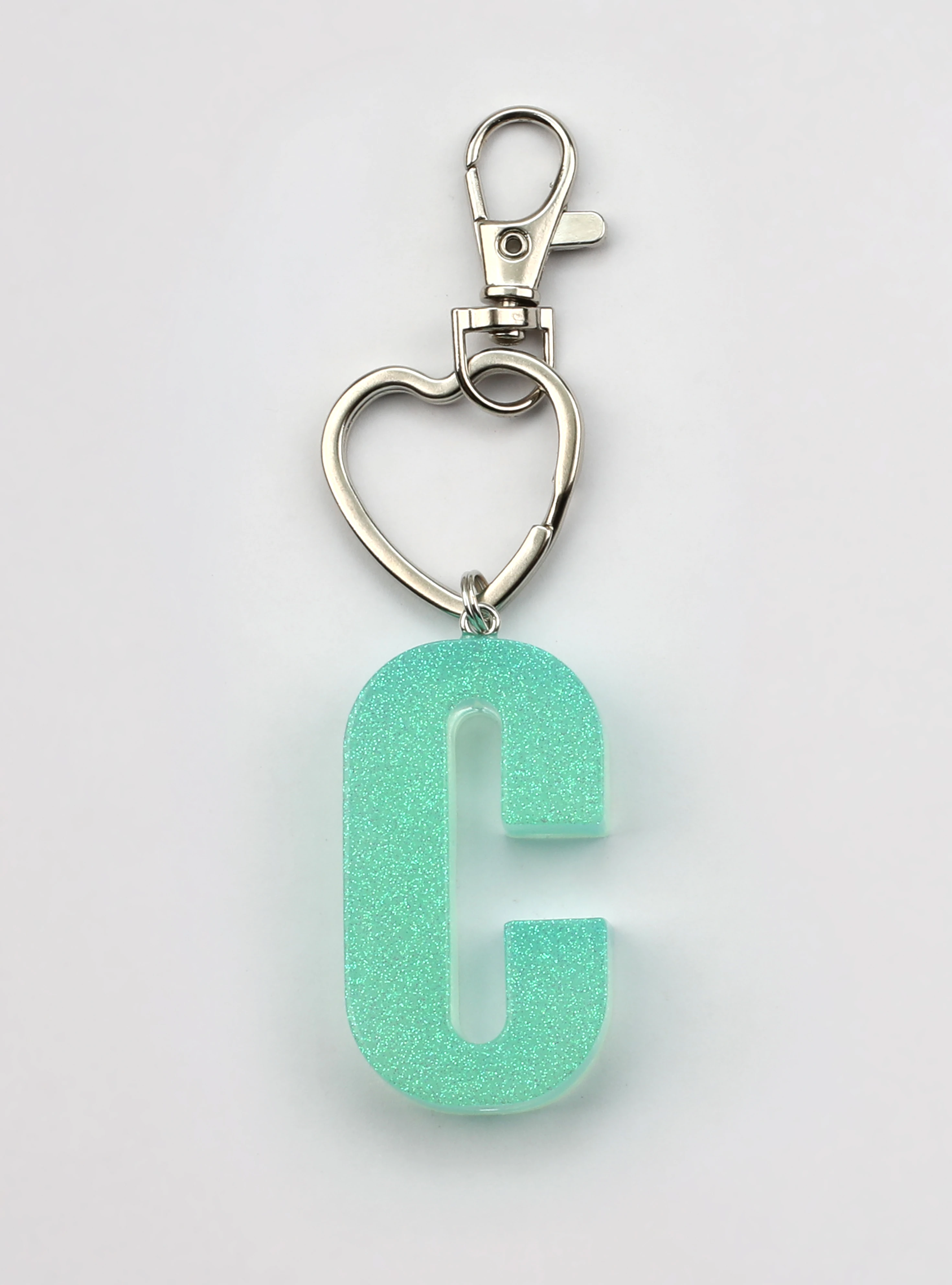 Pastel Yeşil | Harf Anahtarlık Kişiye Özel Epoksi Üretim image