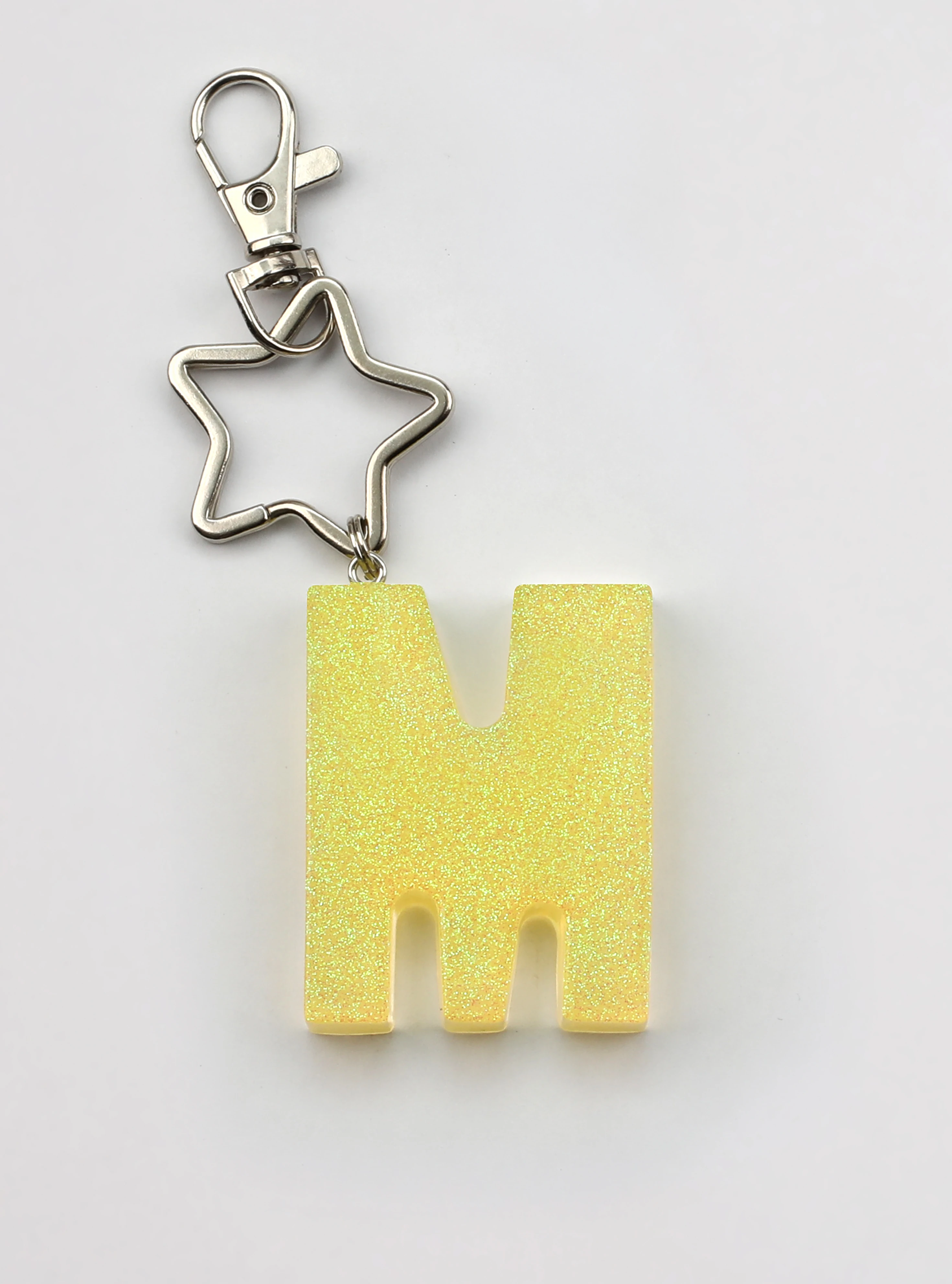 Pastel Sarı | Harf Anahtarlık Kişiye Özel Epoksi Üretim image