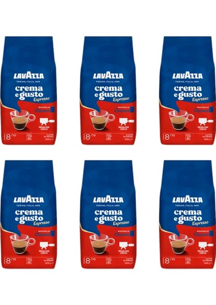 Lavazza Crema E Gusto Çekirdek Kahve - 1 Koli - 1kg X6 Adet