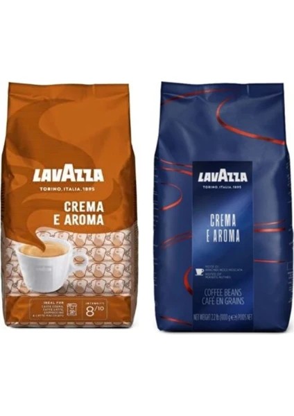 Lavazza Espresso Crema Çekirdek Aroma 1 kg + Lavazza E Crema Aroma 1 kg