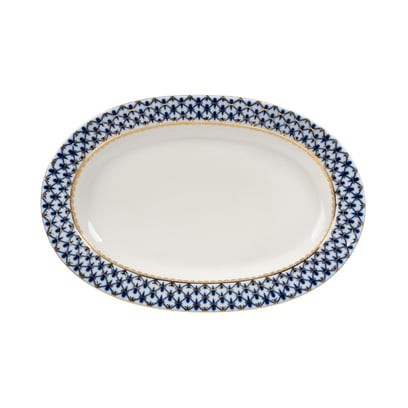 IMPERIAL PORCELAIN Oval Servislik Cobalt net Mavi | 24cm