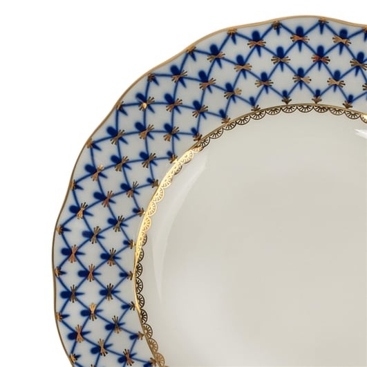 IMPERIAL PORCELAIN Pasta Tabağı  Cobalt net Mavi | 20cm