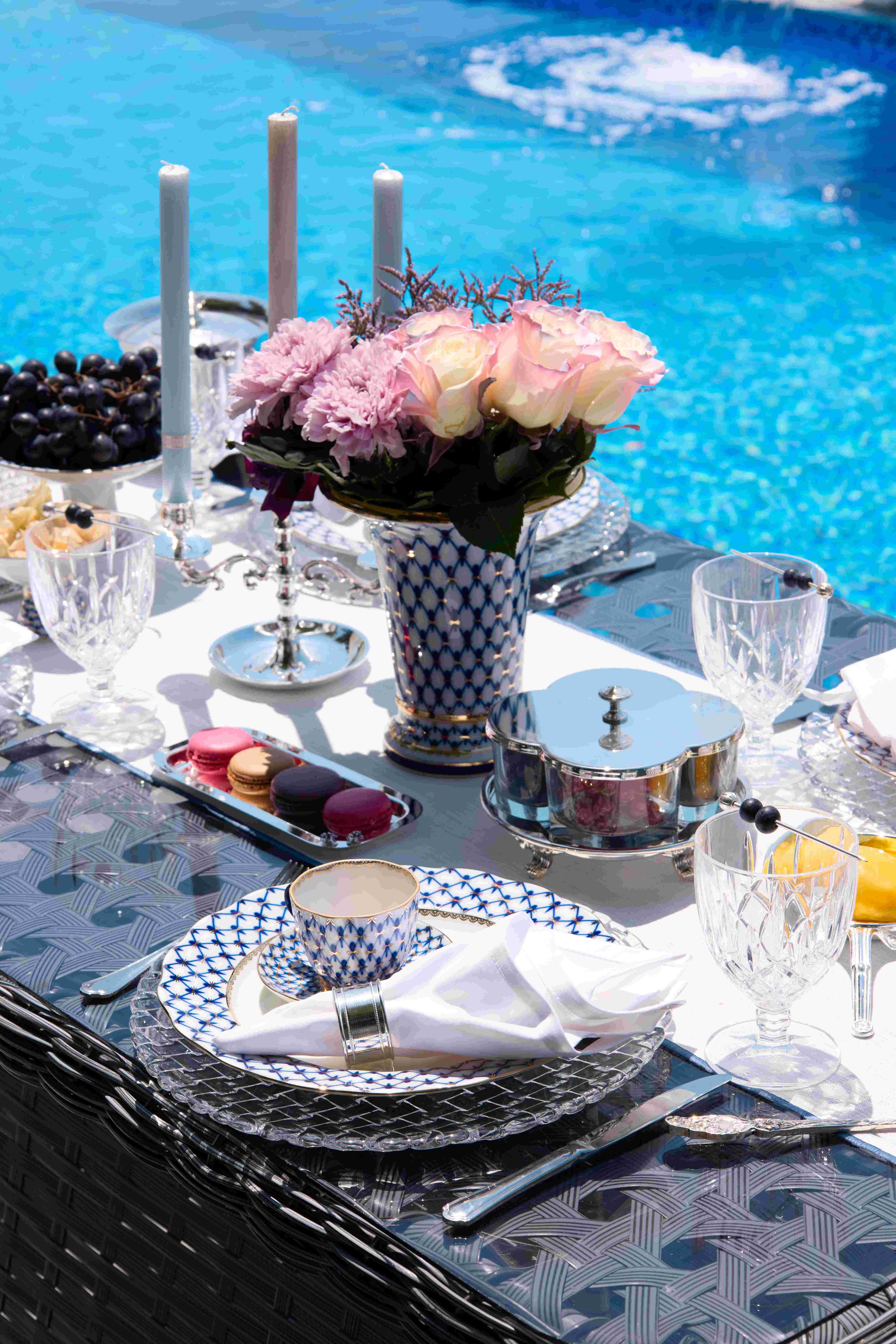 IMPERIAL PORCELAIN Vazo Cobalt net Mavi
