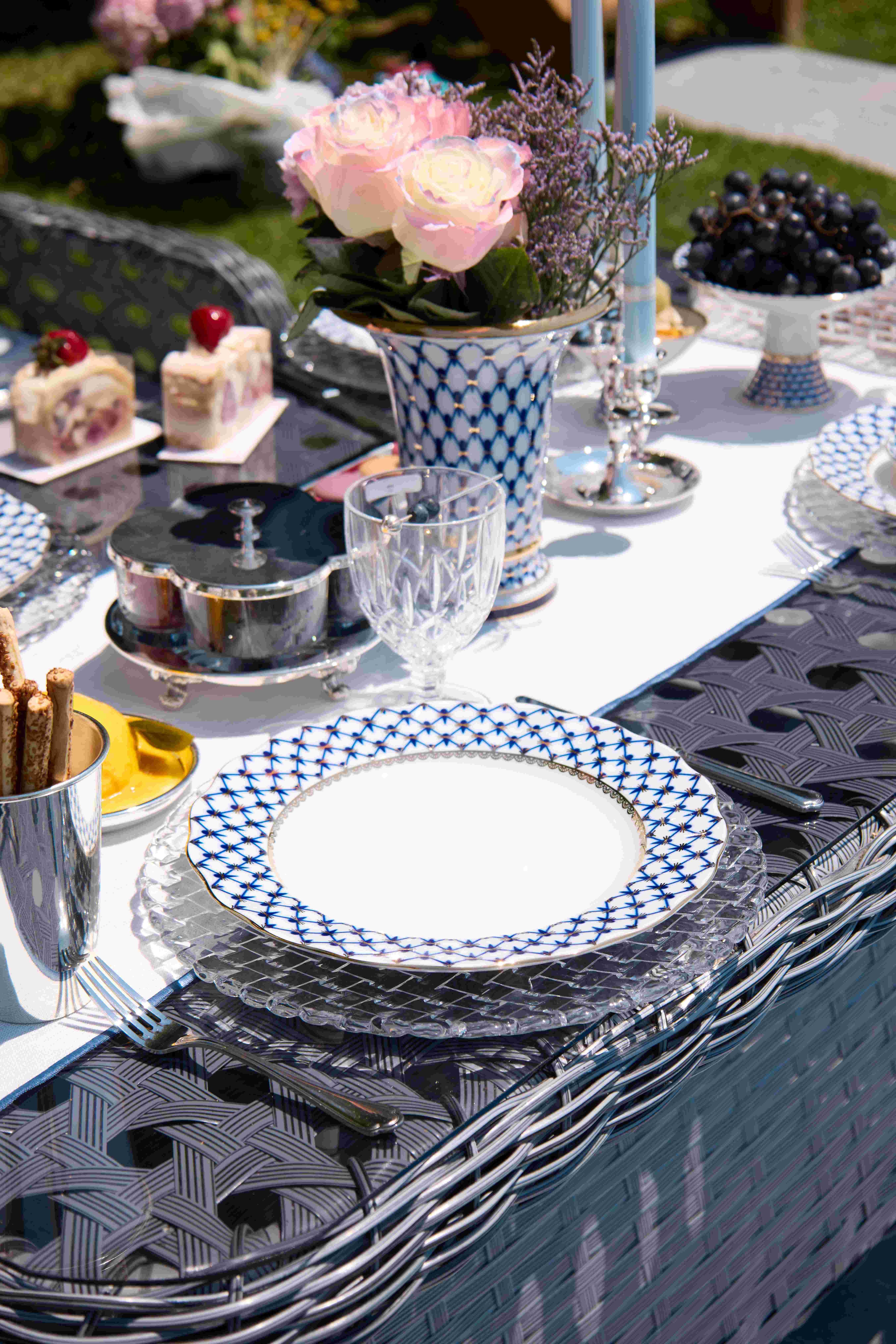 IMPERIAL PORCELAIN Kobalt Net Mavi Yemek Tabağı | 27 cm