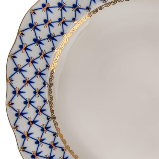 IMPERIAL PORCELAIN Kobalt Net Mavi Yemek Tabağı | 27 cm